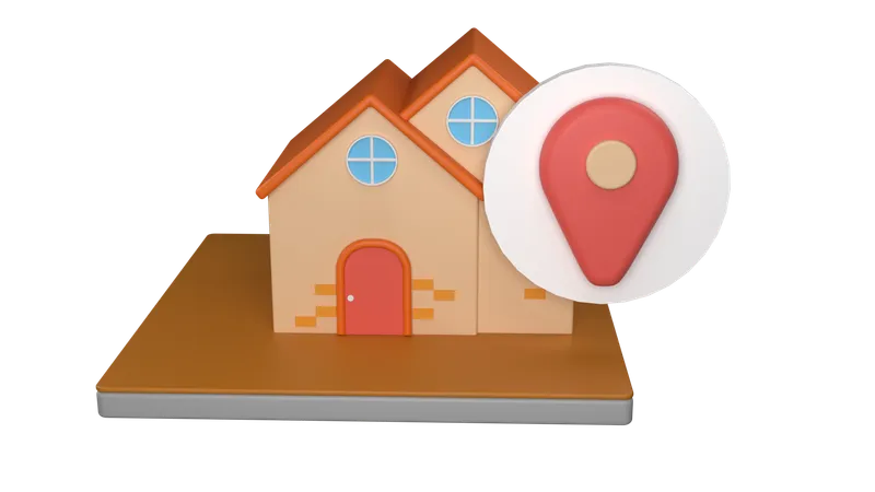 Localização da casa  3D Icon