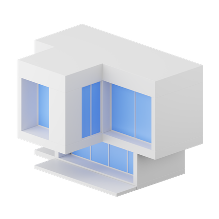 Casa moderna  3D Icon