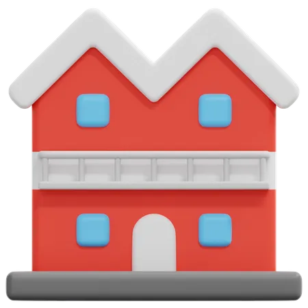 Casa multifamiliar  3D Icon