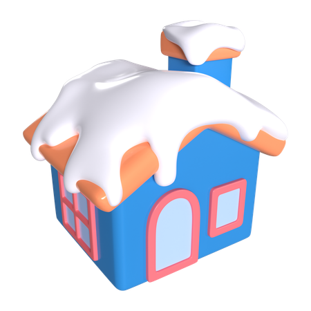 Casa nevada  3D Icon