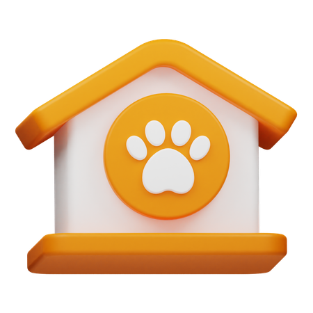 Casa de mascotas  3D Icon