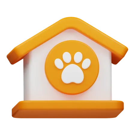 Casa de mascotas  3D Icon