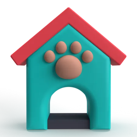 Casa de mascotas  3D Icon