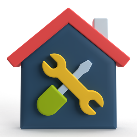 Renovação de Casa  3D Icon