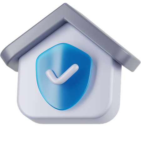 Casa segura  3D Icon