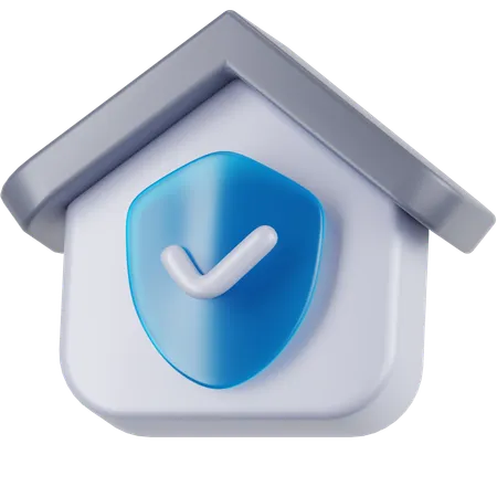 Casa segura  3D Icon