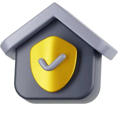 Casa segura  3D Icon