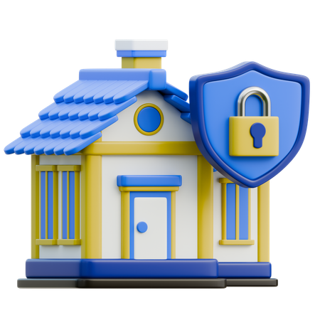 Casa segura  3D Icon