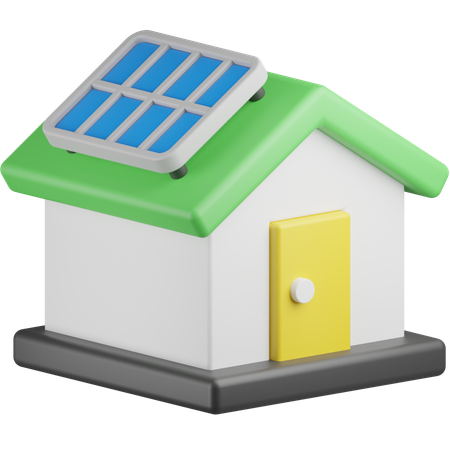 Casa solar  3D Icon