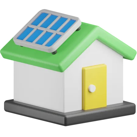 Casa solar  3D Icon