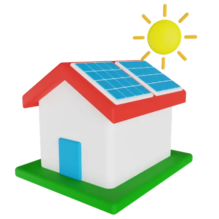 Casa solar  3D Illustration
