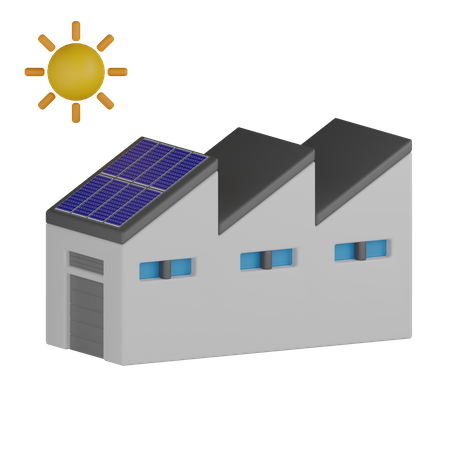 Casa solar  3D Icon