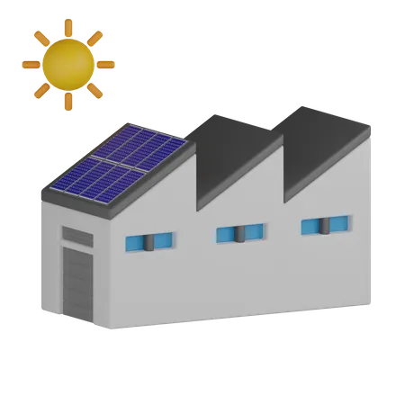 Casa solar  3D Icon