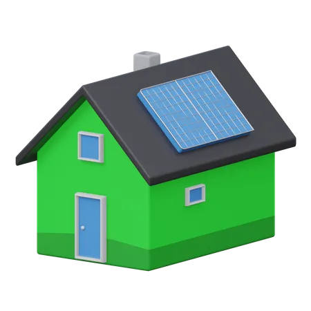 Casa solar  3D Icon