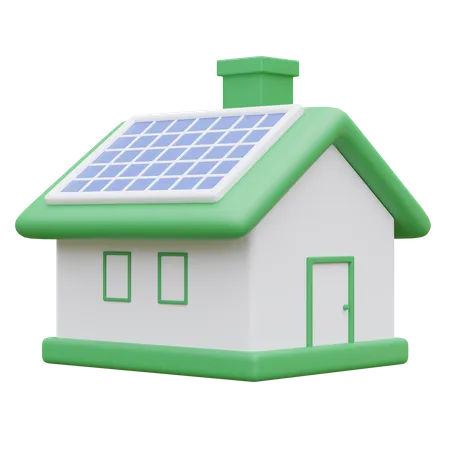 Casa solar  3D Icon