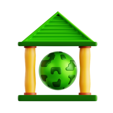 Casa de terra  3D Icon