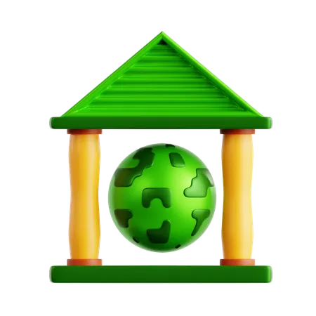 Casa de terra  3D Icon