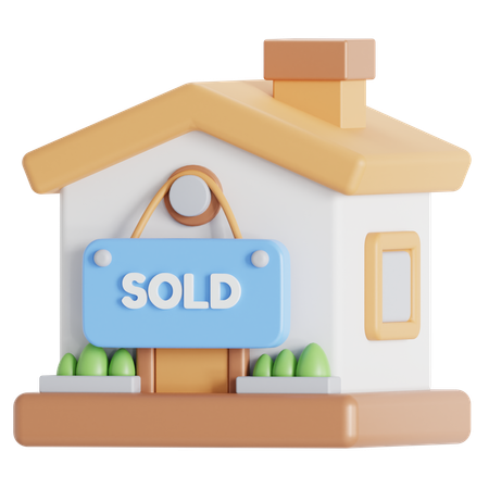 Casa vendida  3D Icon