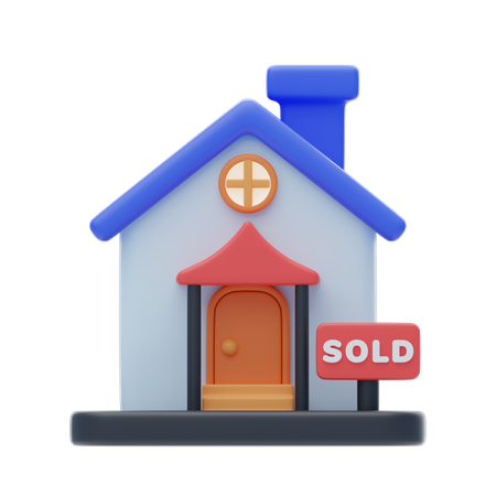 Casa vendida  3D Icon