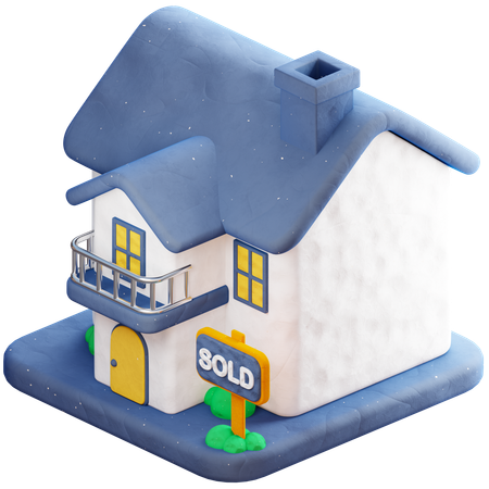Casa vendida  3D Icon