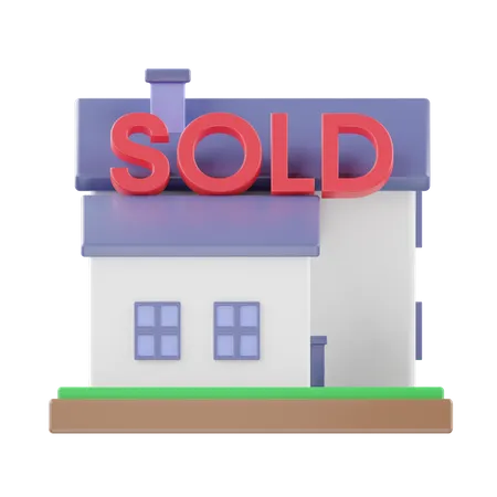 Casa vendida  3D Illustration