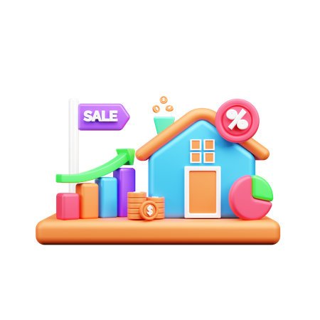 Venta de casa  3D Icon