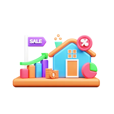 Venta de casa  3D Icon