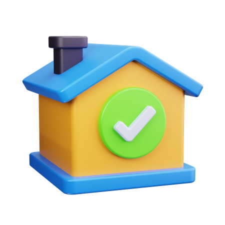 Casa verificada  3D Icon