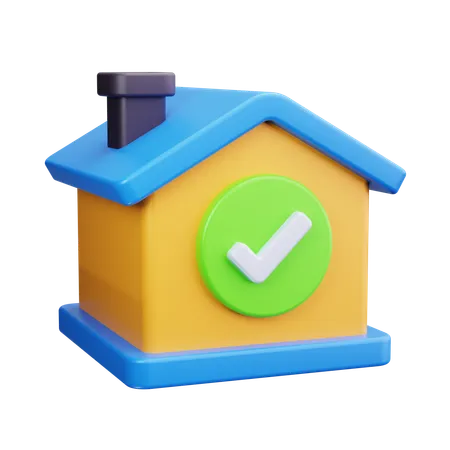 Casa verificada  3D Icon