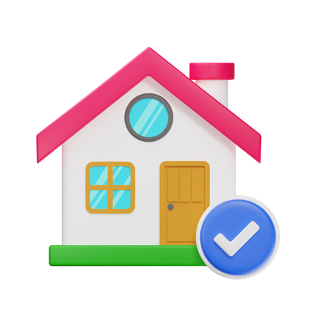 Casa verificada  3D Icon