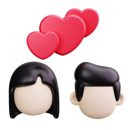 Casal de noivos  3D Icon