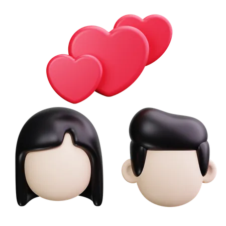 Casal de noivos  3D Icon