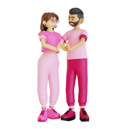 Casal Dia Dos Namorados Por Ertdesign Espero Que Todos Voces Gostem Aproveitar 3D Illustration