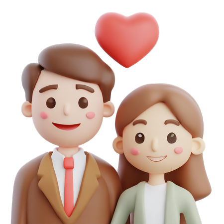 Casal bonito  3D Icon