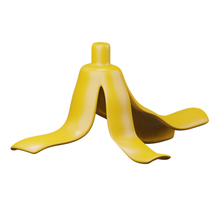 Casca de banana  3D Illustration