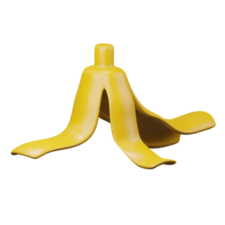 Casca de banana  3D Illustration