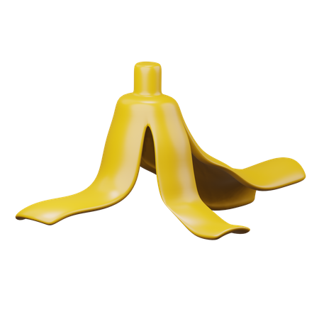 Cáscara de plátano  3D Illustration