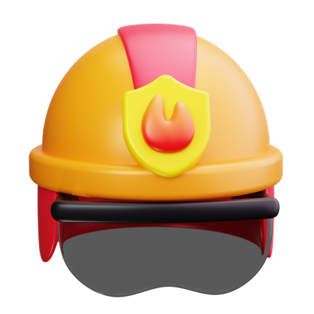 Casco de bombero  3D Icon