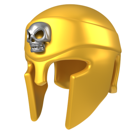 Casco dorado  3D Icon