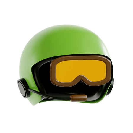 Casco piloto  3D Icon