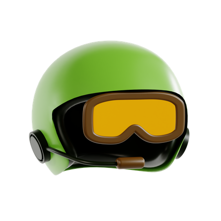 Casco piloto  3D Icon