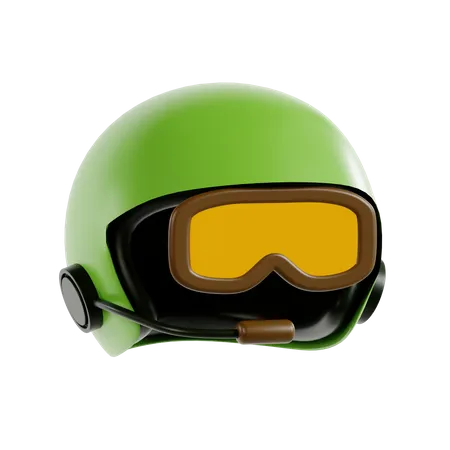 Casco piloto  3D Icon