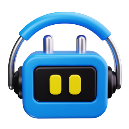 Auriculares roboticos  3D Icon