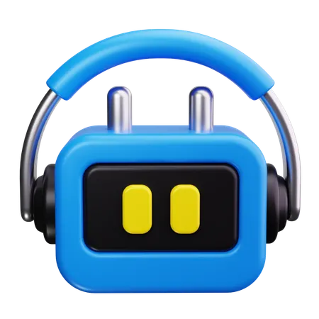 Auriculares roboticos  3D Icon