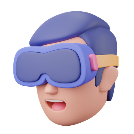 Casco de realidad virtual  3D Icon