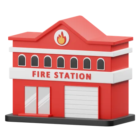 Caserne de pompiers  3D Icon