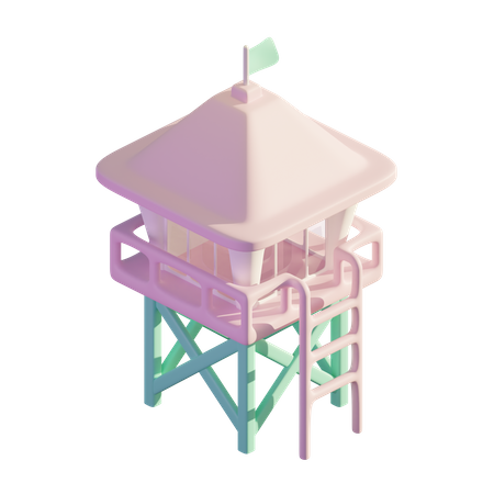 Caseta de salvavidas  3D Icon