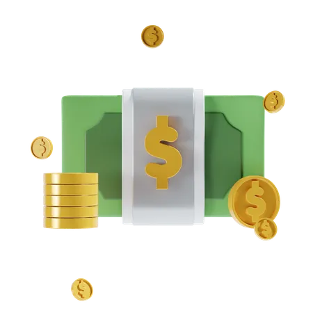 Cash  3D Icon