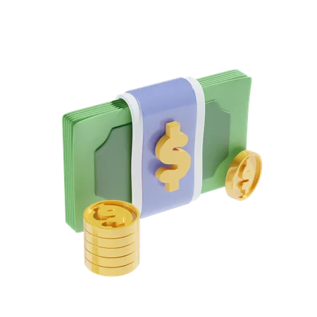 Money 3 D Icon Illustration 3D Icon