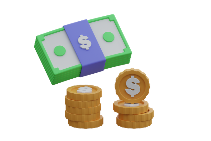 Cash  3D Icon